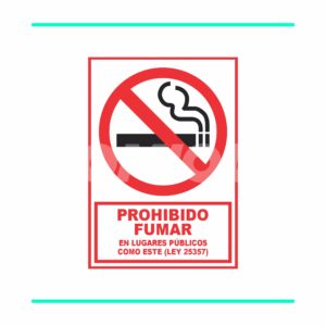 D-3025 PROHIBIDO FUMAR EN LUGARES PÚBLICOS - VERTICAL